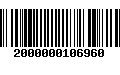 Código de Barras 2000000106960