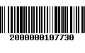 Código de Barras 2000000107730