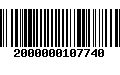 Código de Barras 2000000107740