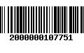 Código de Barras 2000000107751