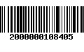 Código de Barras 2000000108405