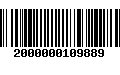 Código de Barras 2000000109889