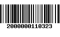 Código de Barras 2000000110323