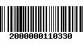 Código de Barras 2000000110330