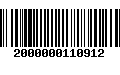 Código de Barras 2000000110912