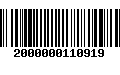 Código de Barras 2000000110919