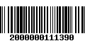 Código de Barras 2000000111390