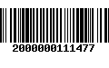 Código de Barras 2000000111477