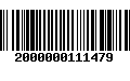 Código de Barras 2000000111479