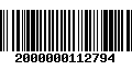 Código de Barras 2000000112794