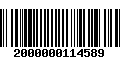 Código de Barras 2000000114589