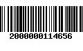 Código de Barras 2000000114656