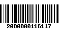 Código de Barras 2000000116117