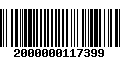 Código de Barras 2000000117399