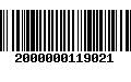 Código de Barras 2000000119021