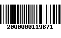 Código de Barras 2000000119671