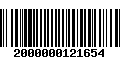 Código de Barras 2000000121654