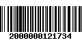 Código de Barras 2000000121734