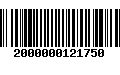 Código de Barras 2000000121750