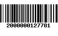 Código de Barras 2000000127781