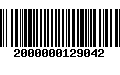 Código de Barras 2000000129042