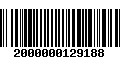 Código de Barras 2000000129188