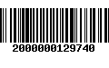 Código de Barras 2000000129740