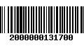 Código de Barras 2000000131700