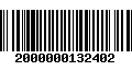 Código de Barras 2000000132402