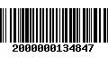 Código de Barras 2000000134847