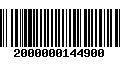 Código de Barras 2000000144900