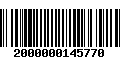 Código de Barras 2000000145770