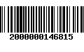 Código de Barras 2000000146815