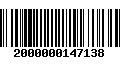 Código de Barras 2000000147138