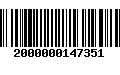 Código de Barras 2000000147351