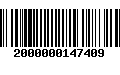 Código de Barras 2000000147409