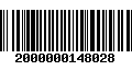 Código de Barras 2000000148028