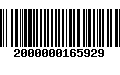 Código de Barras 2000000165929