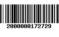 Código de Barras 2000000172729