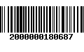 Código de Barras 2000000180687