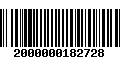 Código de Barras 2000000182728