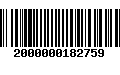 Código de Barras 2000000182759