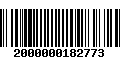 Código de Barras 2000000182773