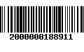 Código de Barras 2000000188911