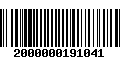 Código de Barras 2000000191041