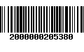 Código de Barras 2000000205380