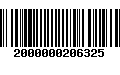 Código de Barras 2000000206325