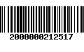 Código de Barras 2000000212517