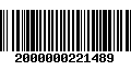 Código de Barras 2000000221489