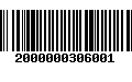 Código de Barras 2000000306001